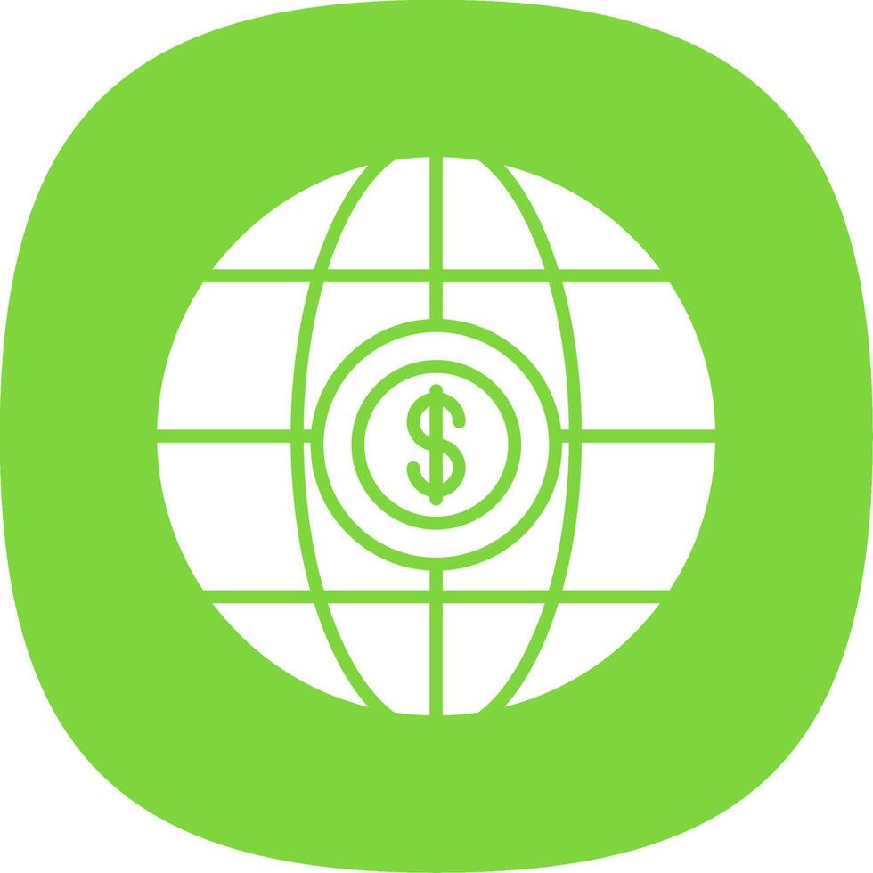International Business Glyph Curve Icon vector