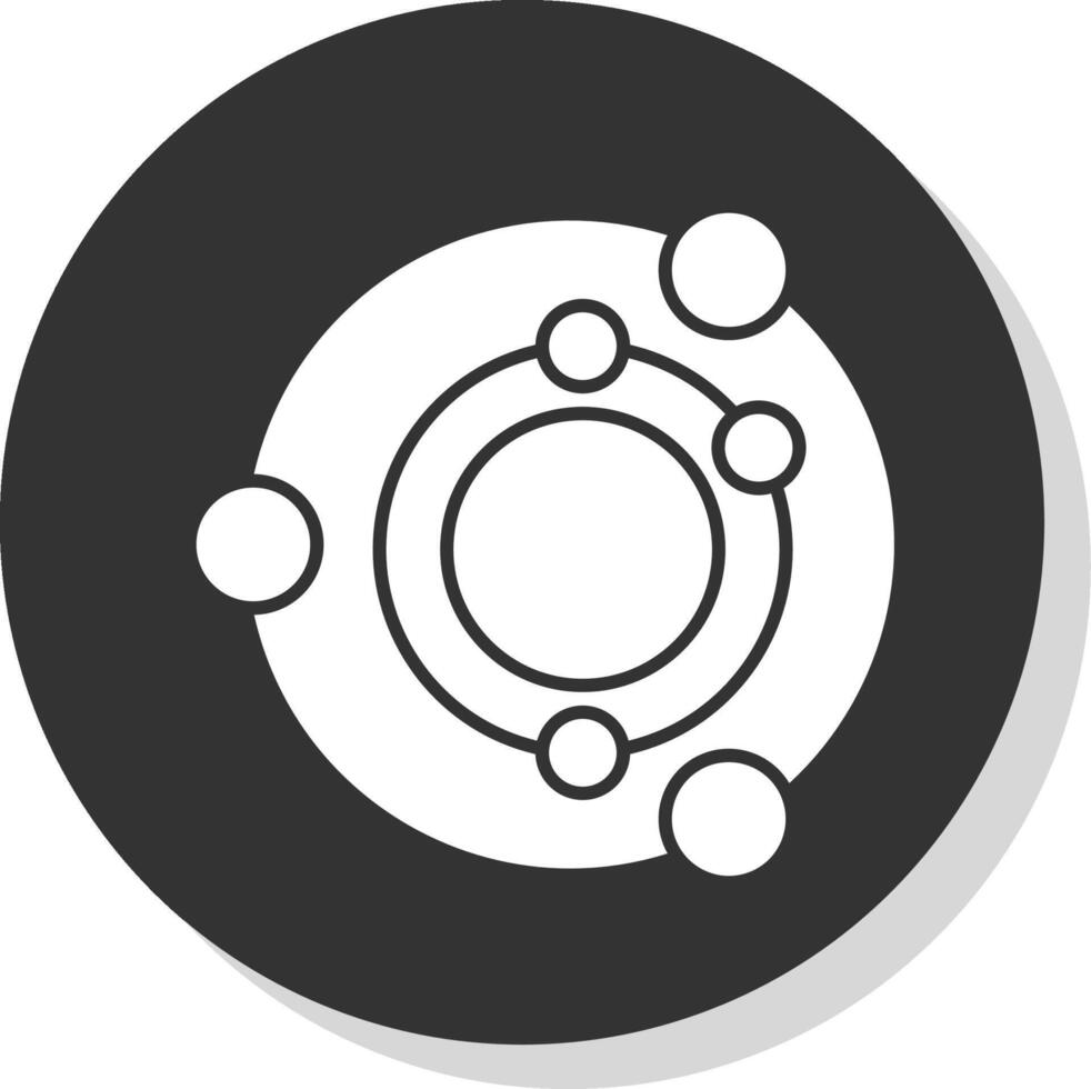 Radar Glyph Grey Circle Icon vector