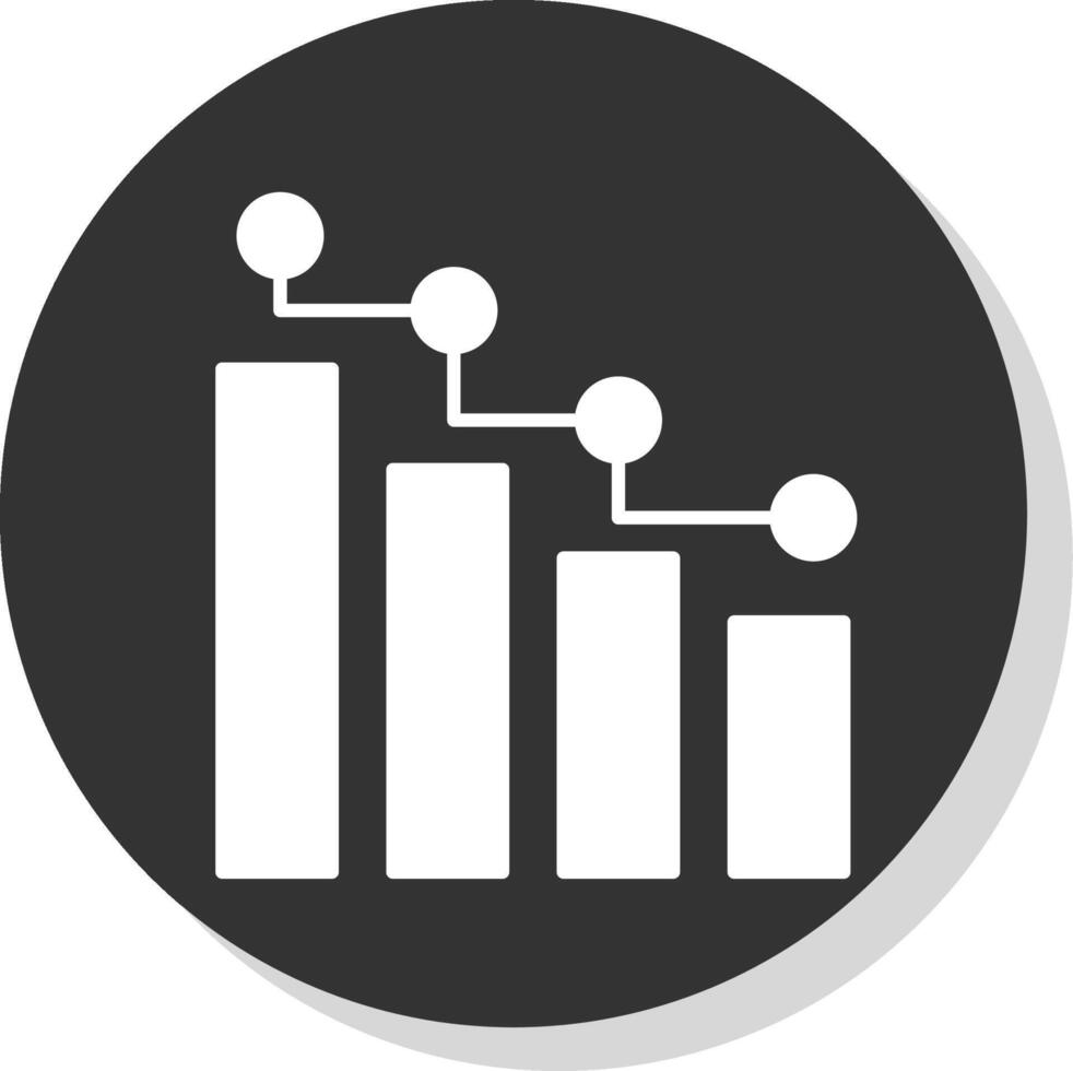 Stats Glyph Grey Circle Icon vector