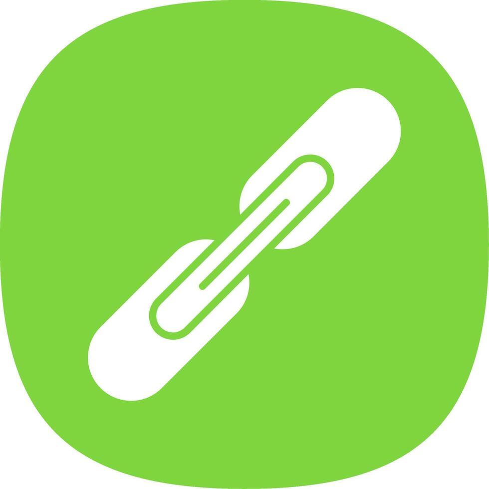 Link Glyph Curve Icon vector