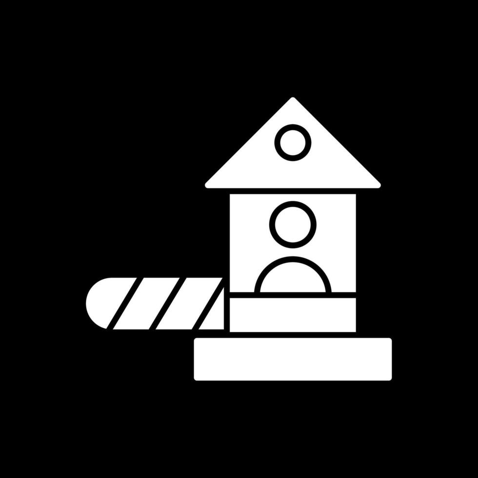 Checkpoint Glyph Inverted Icon vector