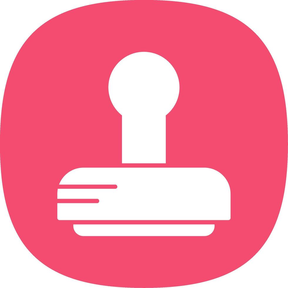 Stamp Glyph Curve Icon vector
