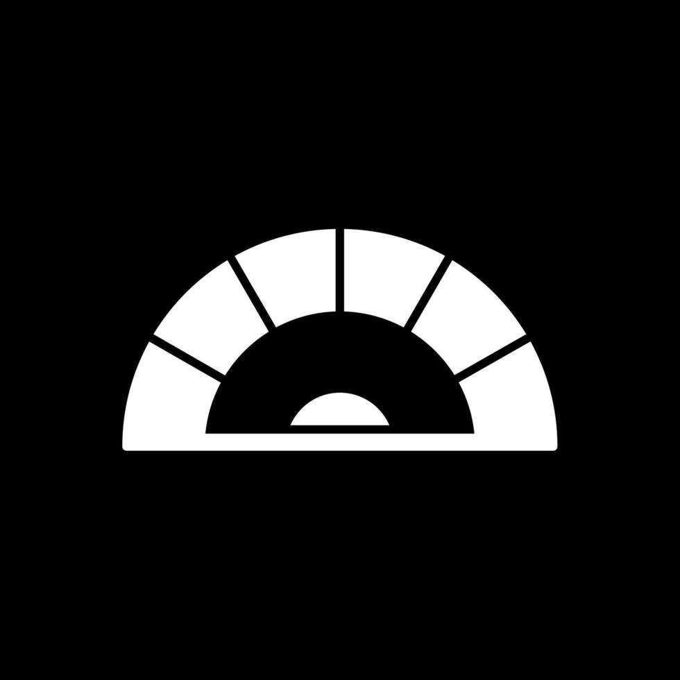 Protractor Glyph Inverted Icon vector
