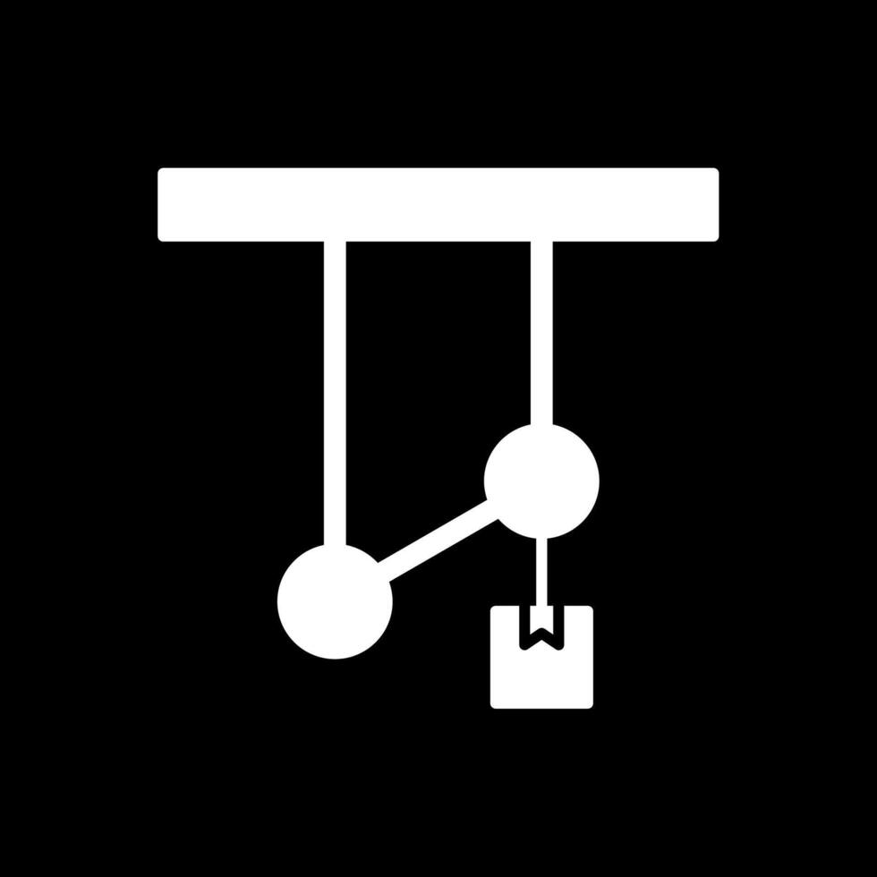 Pulley Glyph Inverted Icon vector