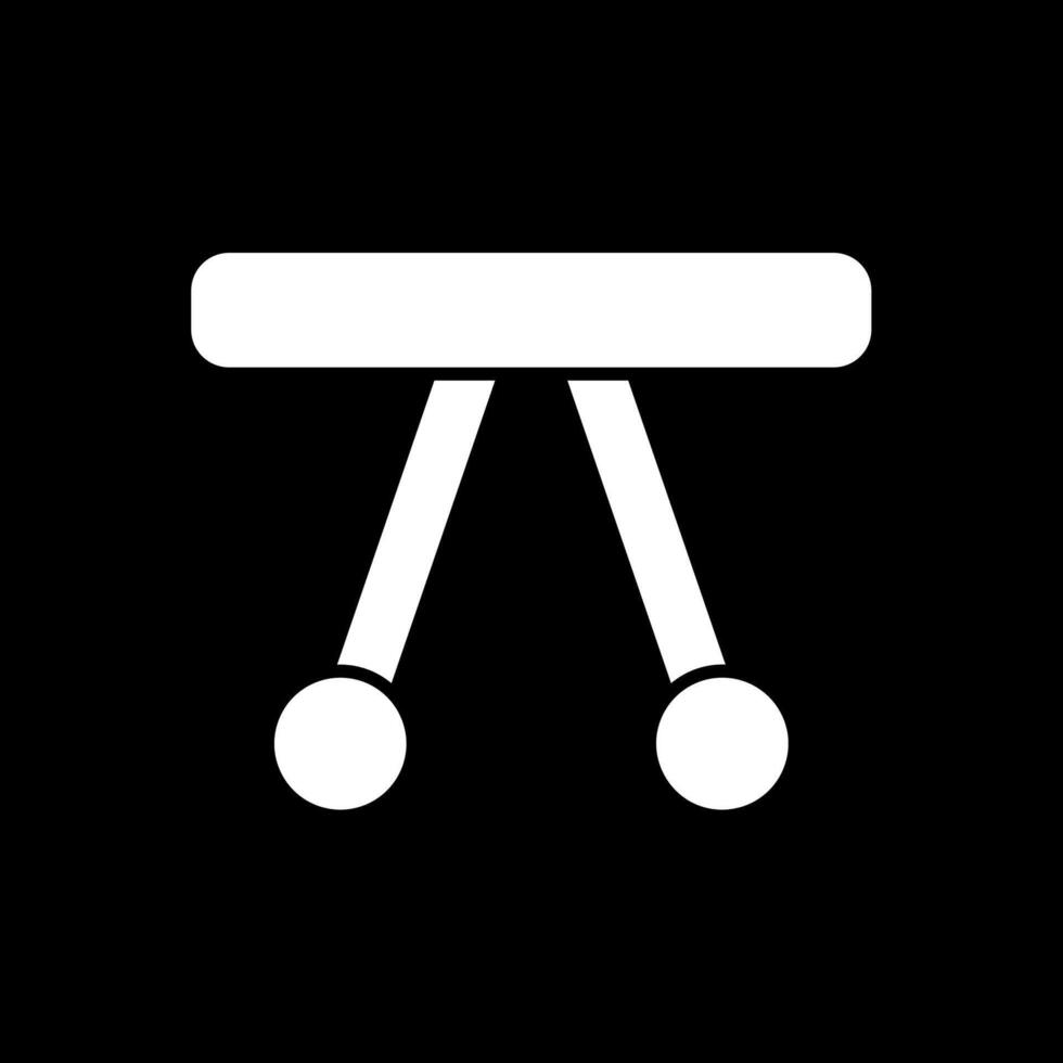 Swinging Cradle Glyph Inverted Icon vector