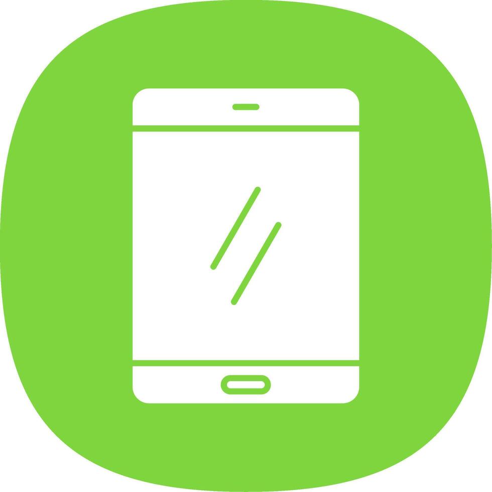 Smartphone Glyph Curve Icon vector