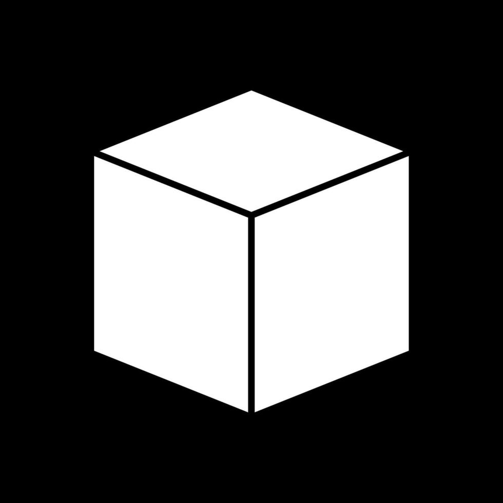 3D Design Glyph Inverted Icon Glyph Inverted Icon vector