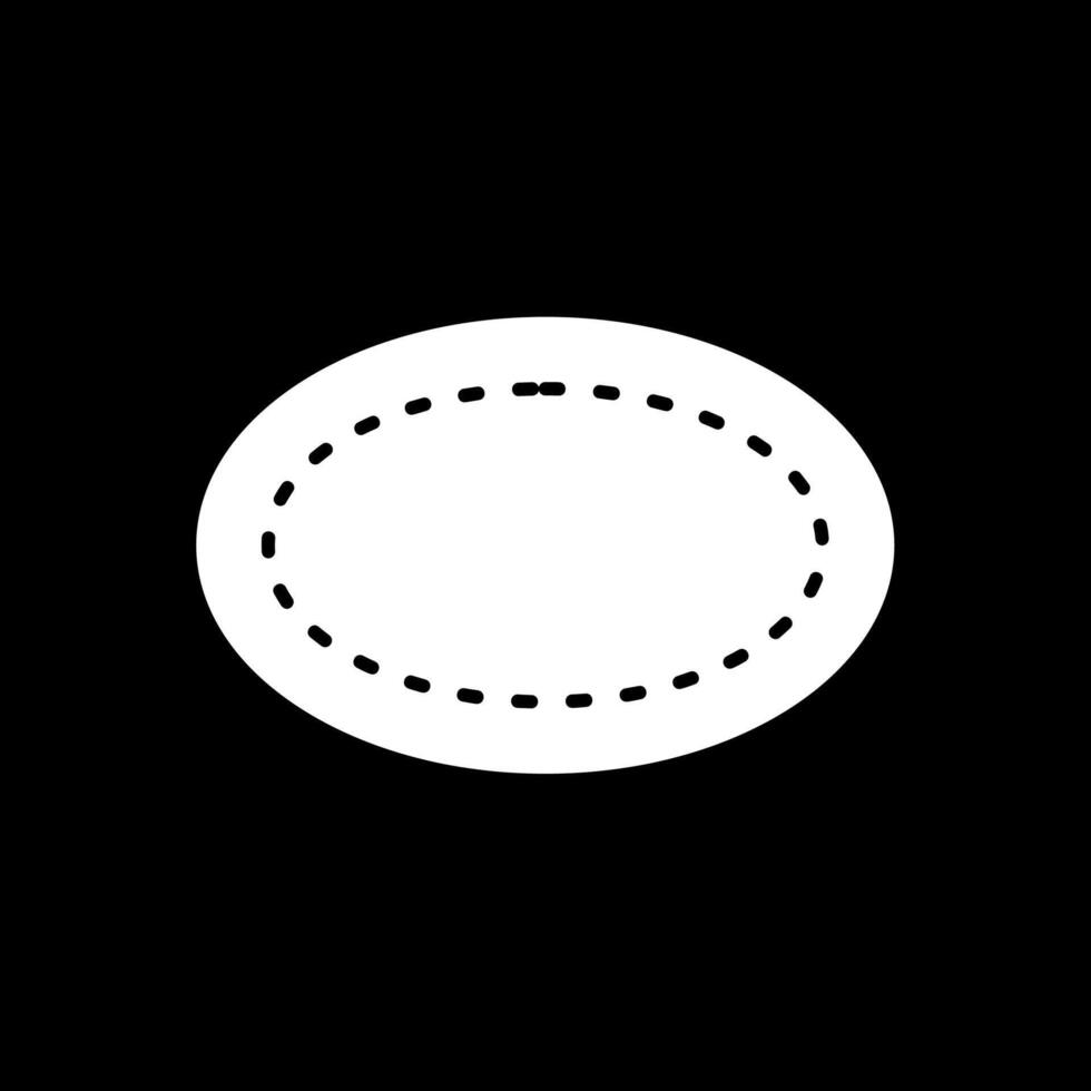 Oval Glyph Inverted Icon vector