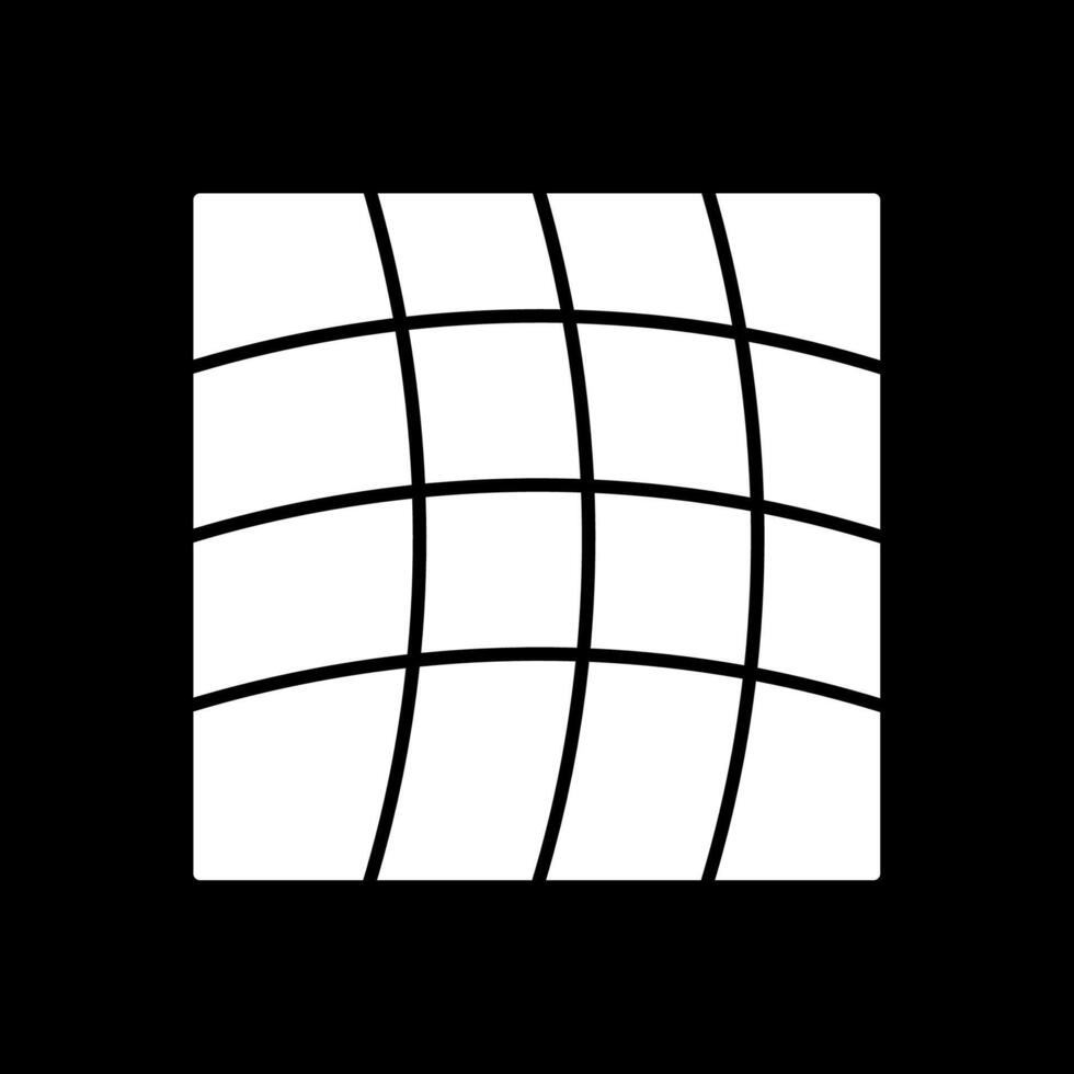 Warp Glyph Inverted Icon vector