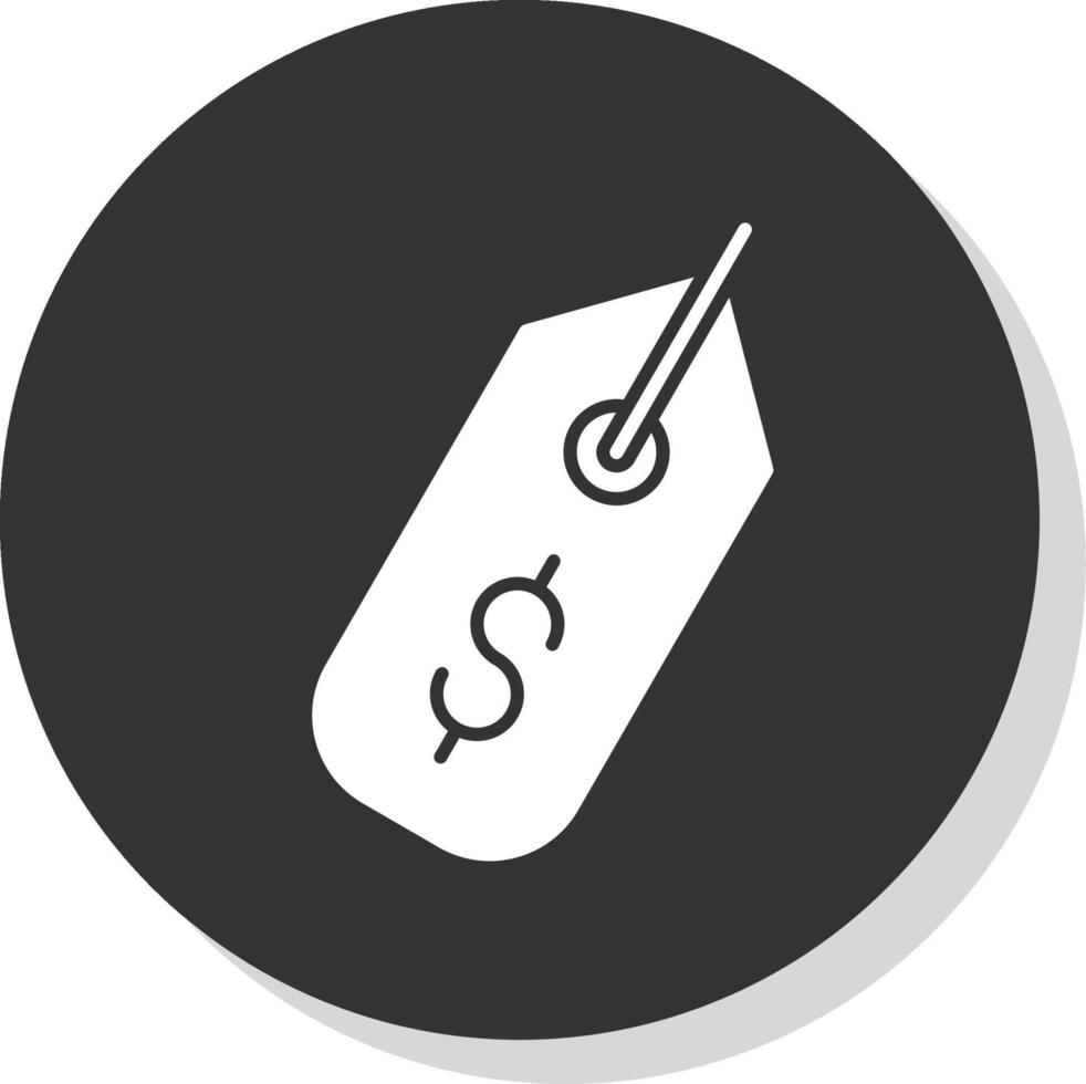 Dollar Sign Glyph Grey Circle Icon vector