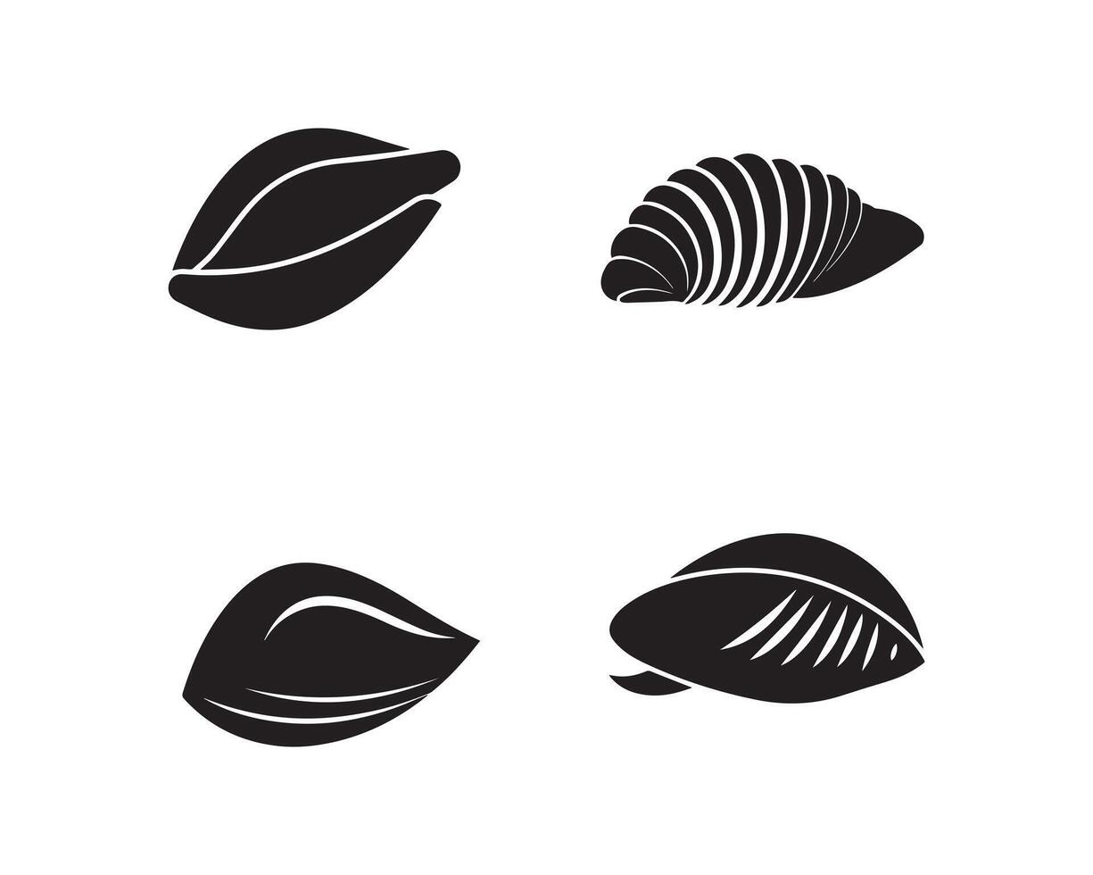 mussel silhouette icon graphic logo design vector