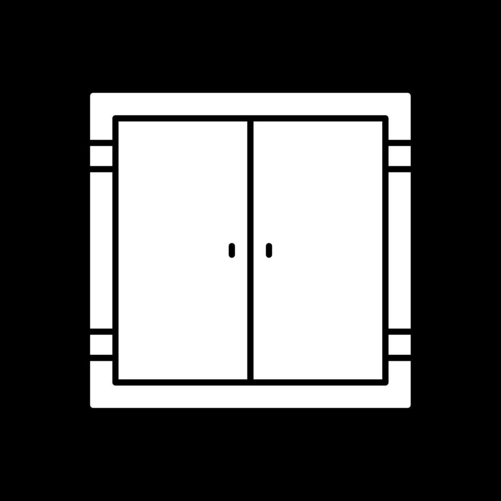 Door Glyph Inverted Icon vector