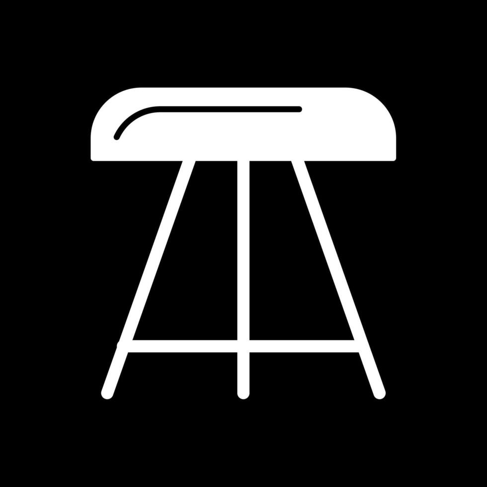 Stool Glyph Inverted Icon vector