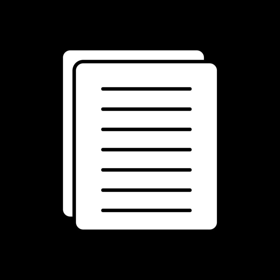 Content Copy Glyph Inverted Icon vector