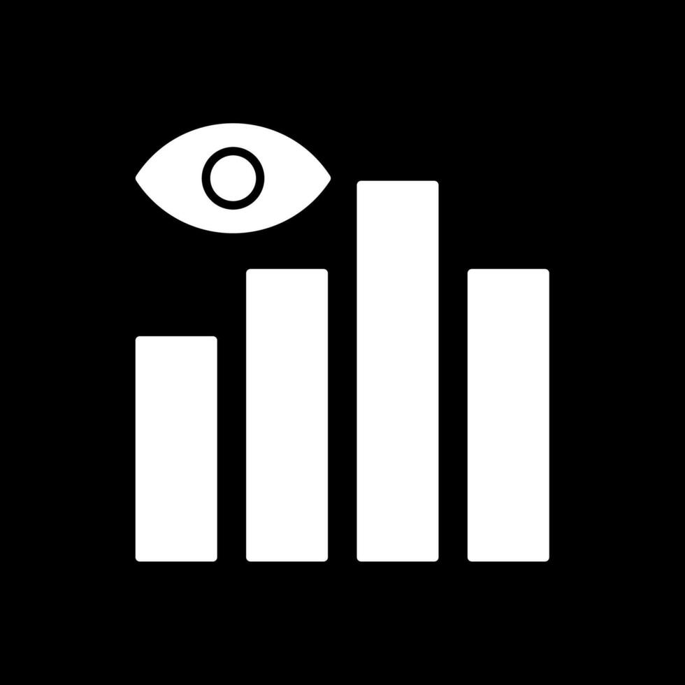 Data Visualization Glyph Inverted Icon vector