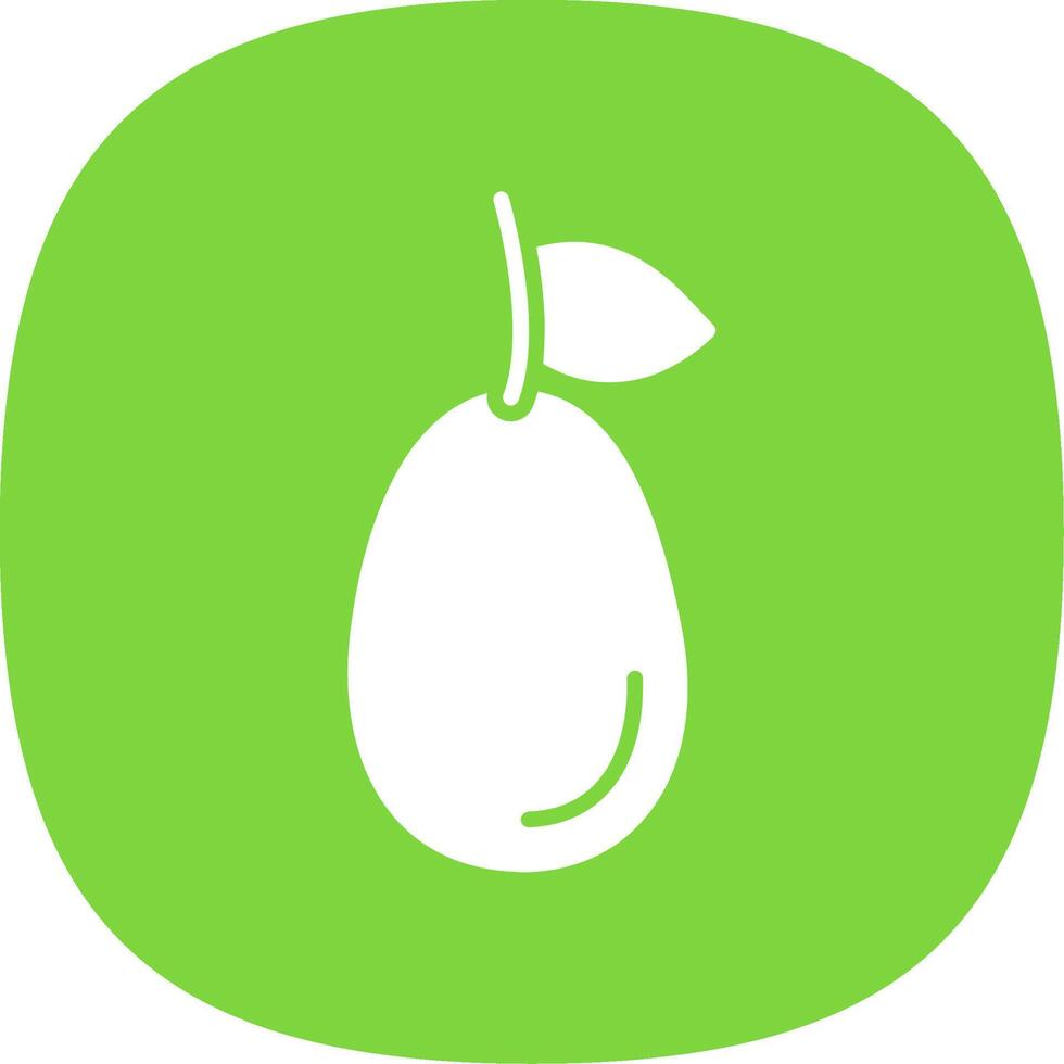 Kumquat Glyph Curve Icon vector