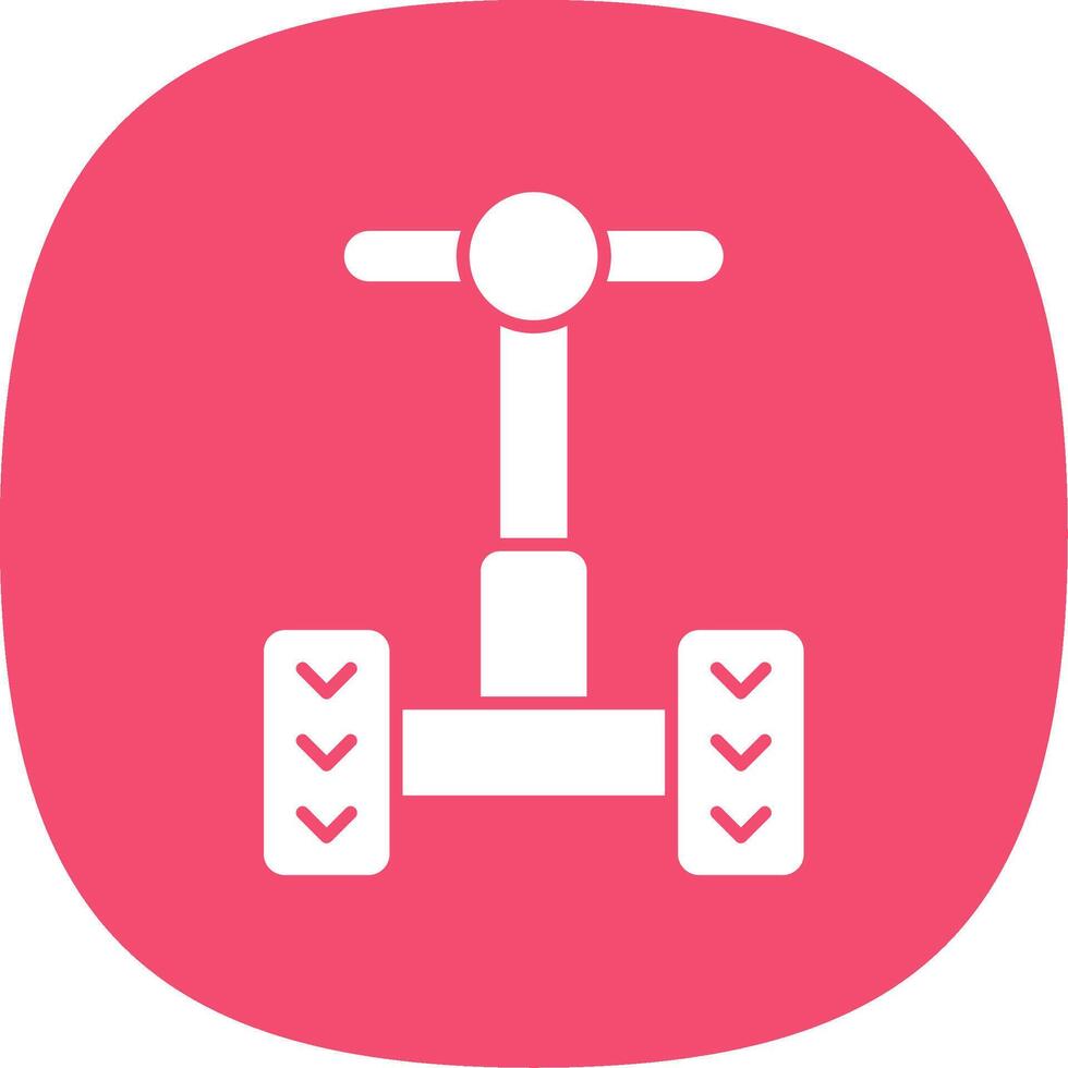 Segway Glyph Curve Icon vector