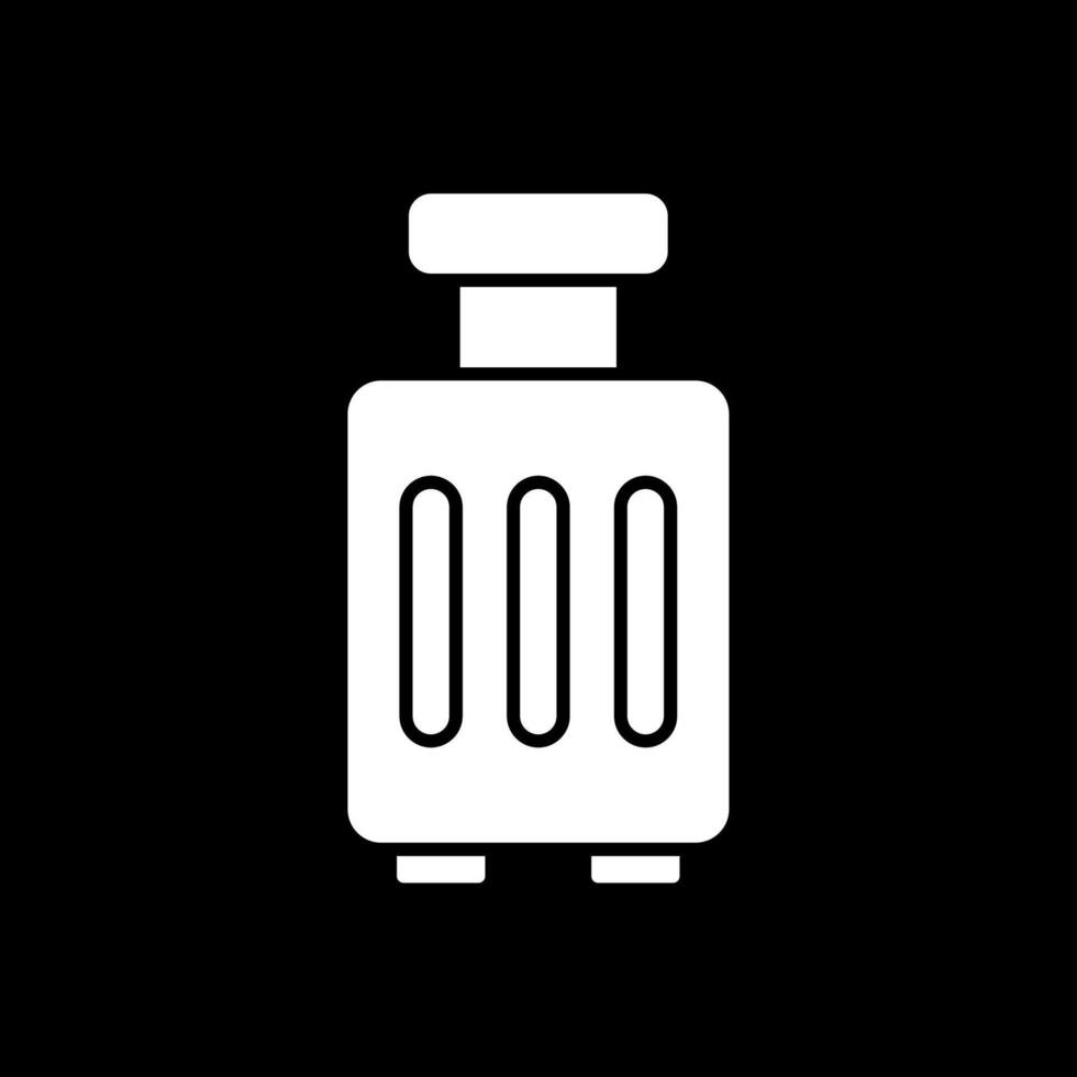 Luggage Glyph Inverted Icon vector