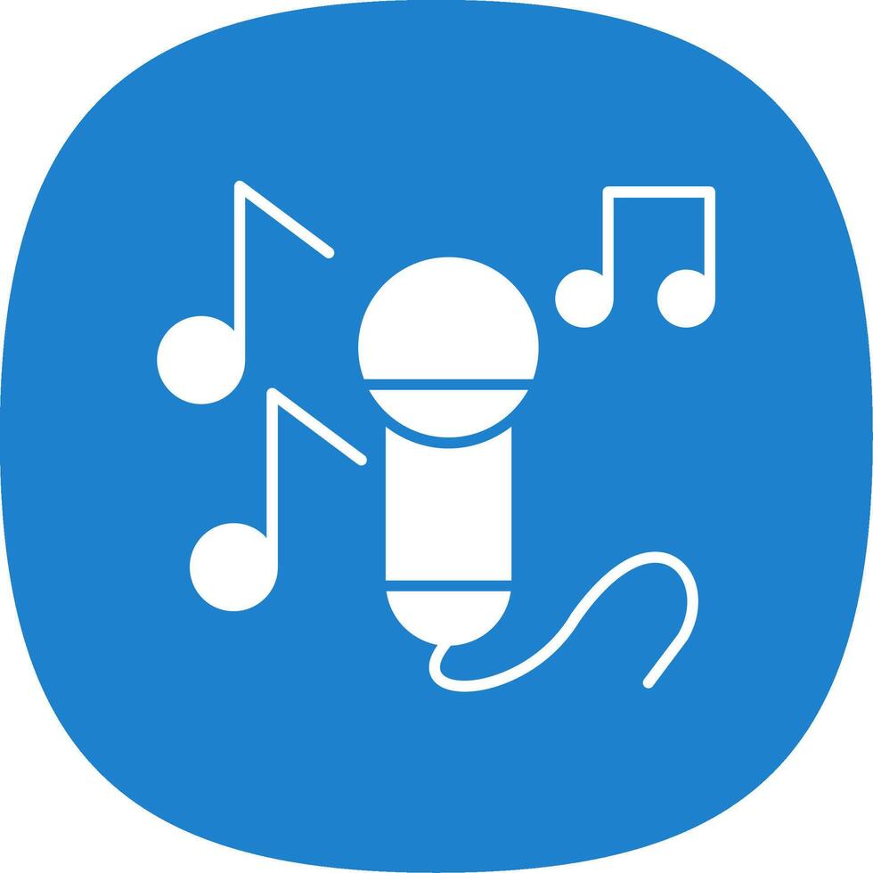 Sing Glyph Curve Icon vector