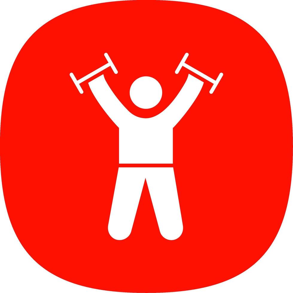 Exercise Glyph Curve Icon vector