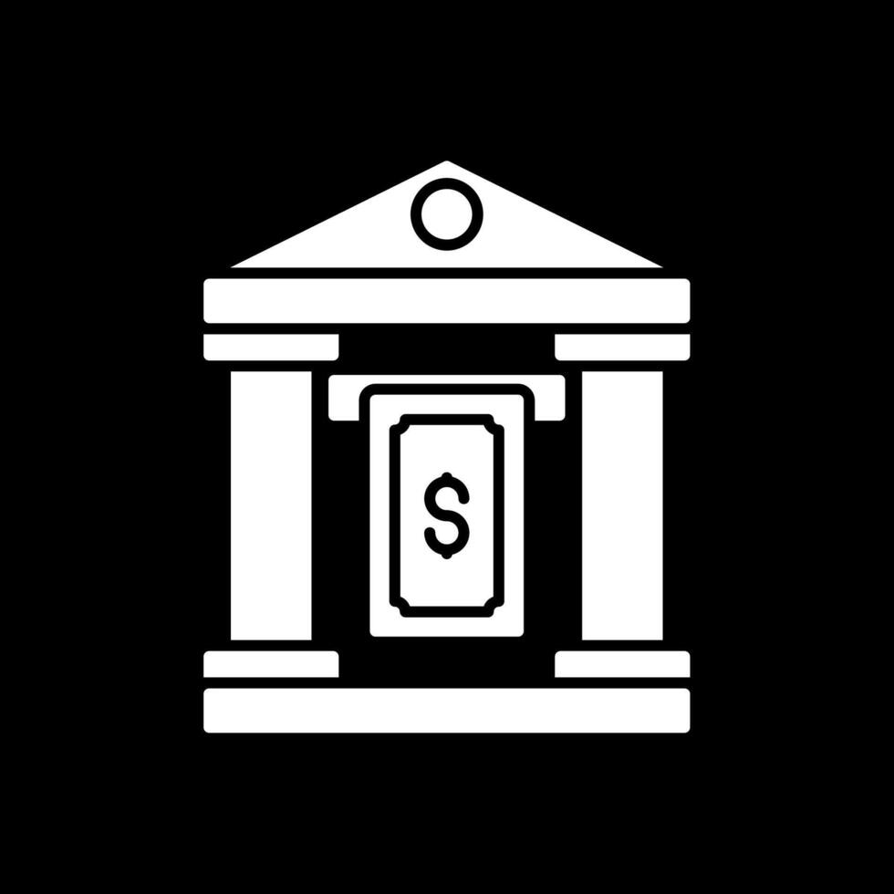 Cash Withdraw Glyph Inverted Icon vector