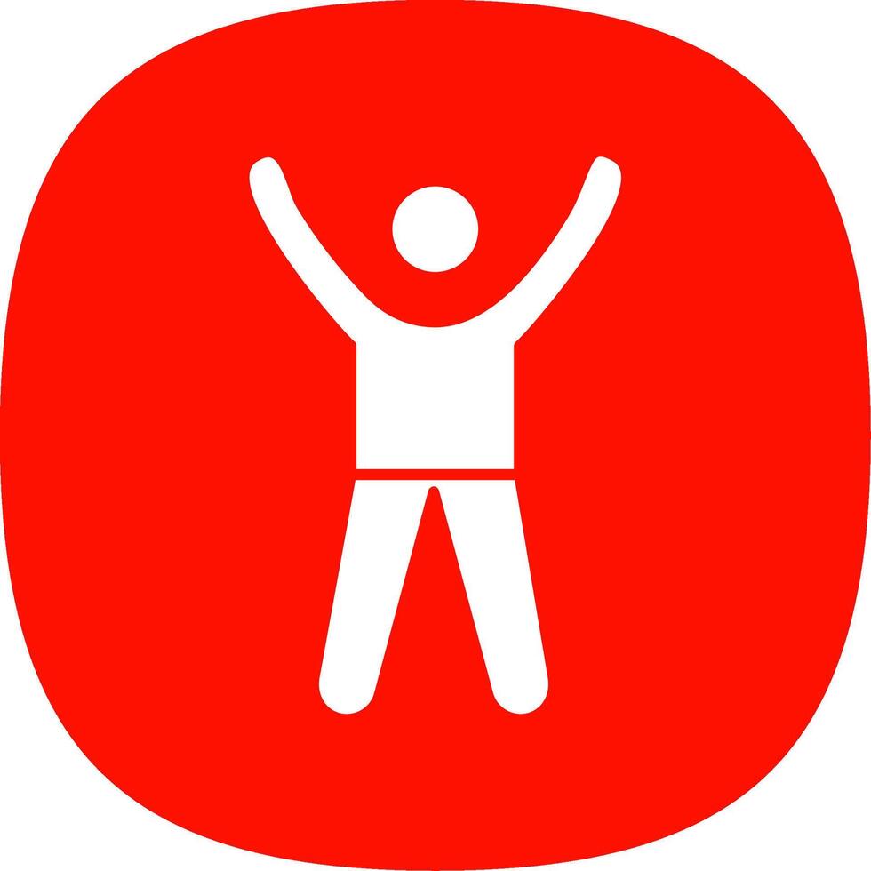 Cheer Up Glyph Curve Icon vector