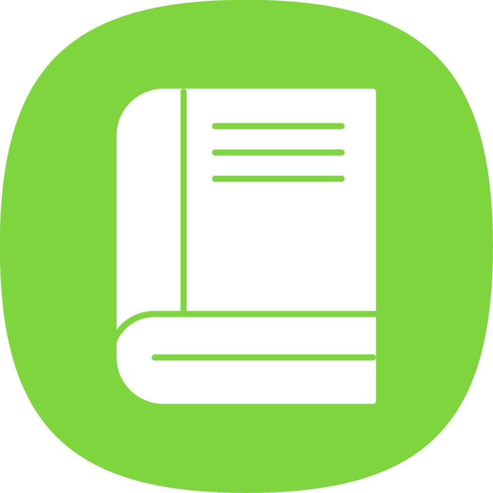 Book Glyph Curve Icon vector