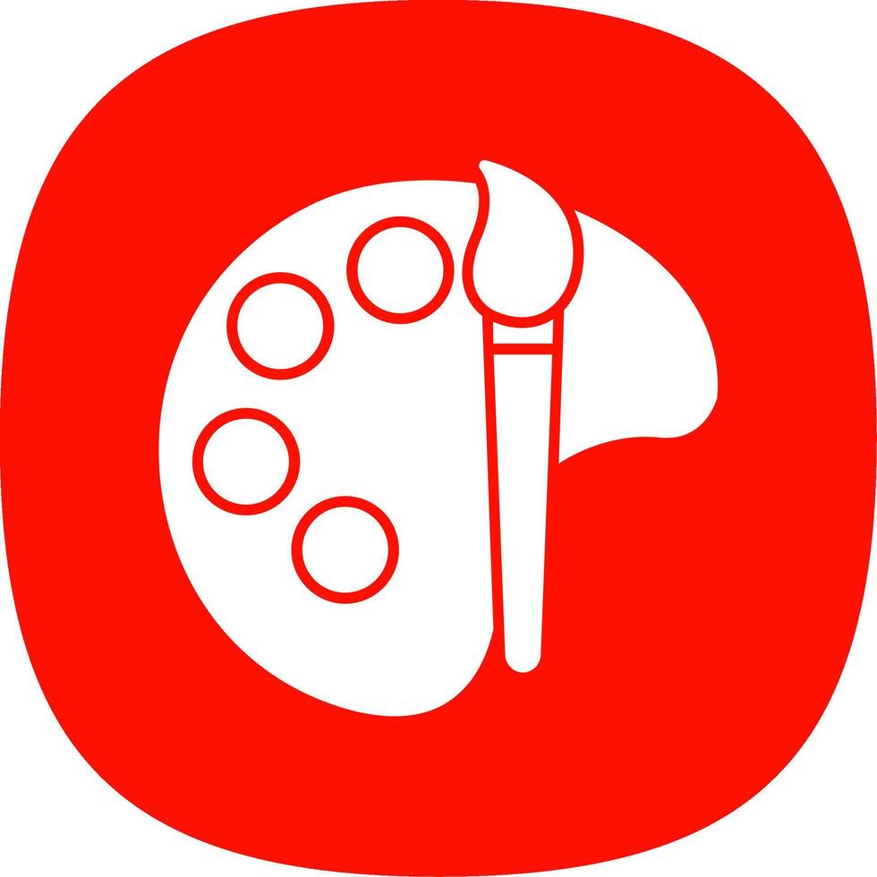 Art Glyph Curve Icon vector