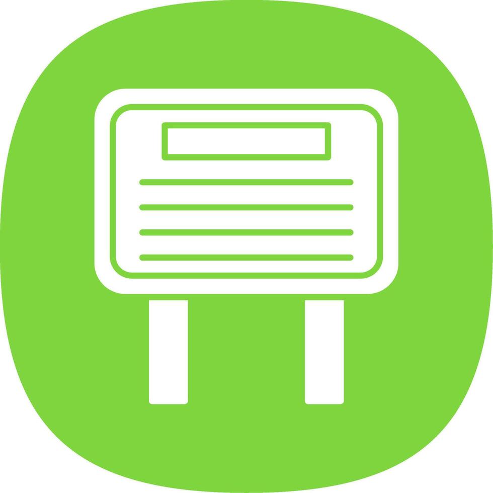 BillBoard Glyph Curve Icon vector