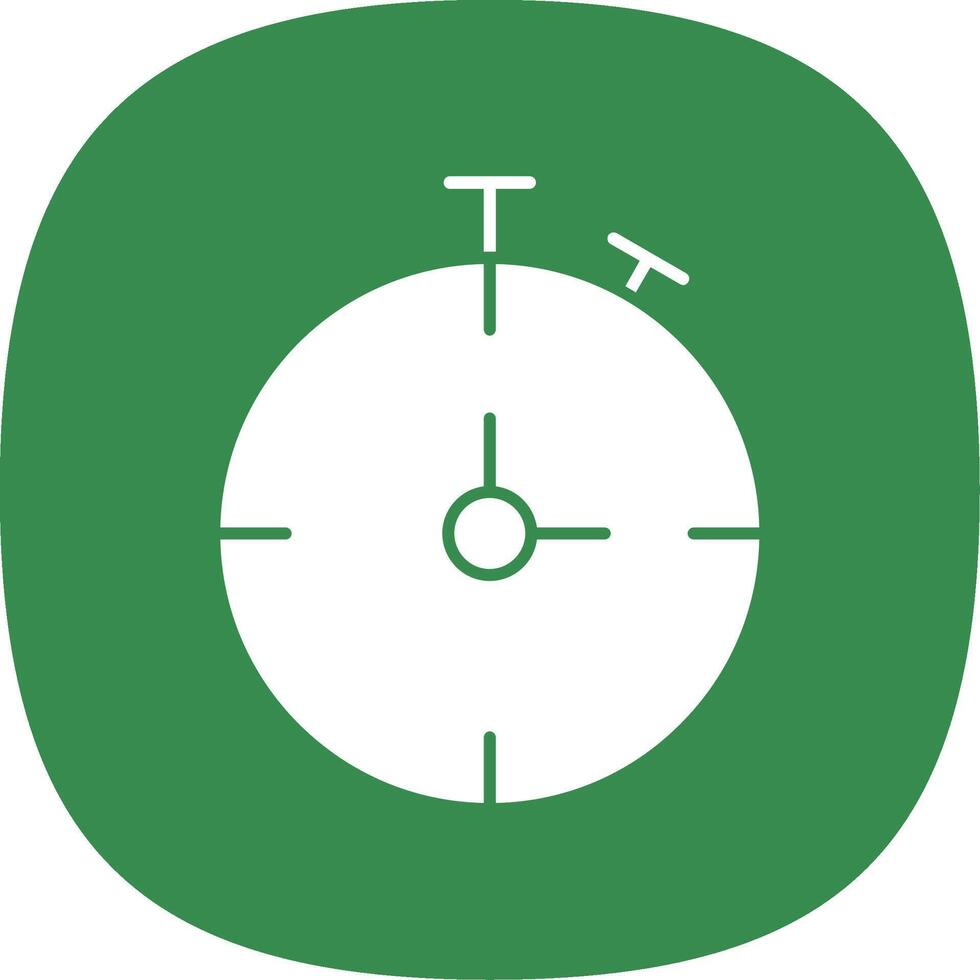 Chronometer Glyph Curve Icon vector