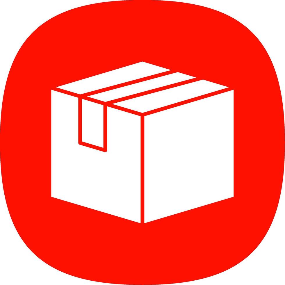 Package Glyph Curve Icon vector