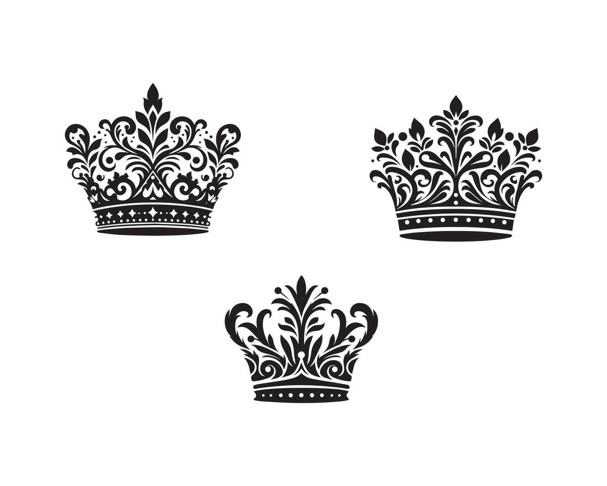 Crown silhouette icon graphic logo design vector