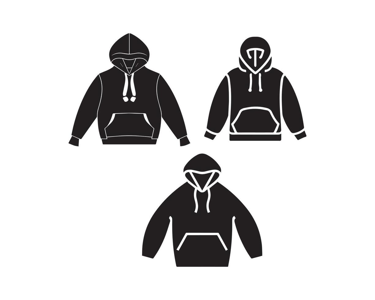 hoodie silhouette icon graphic logo design vector