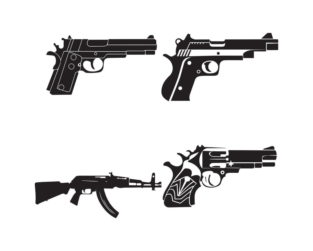 gun silhouette icon graphic logo design vector