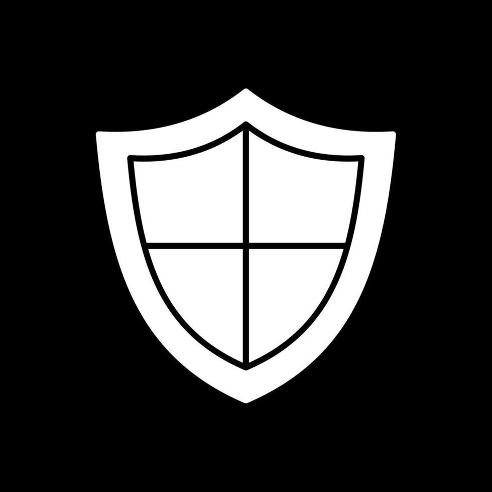 Shield Glyph Inverted Icon vector