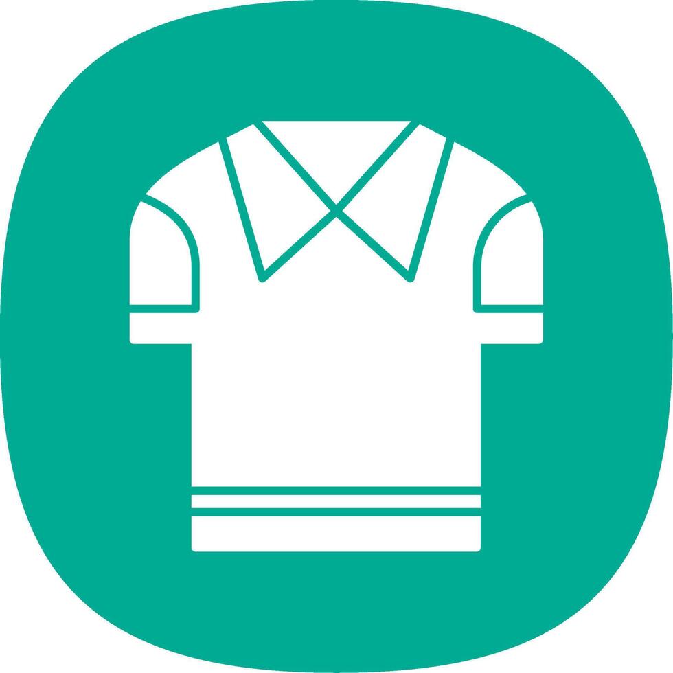 Casual Shirt Glyph Curve Icon vector