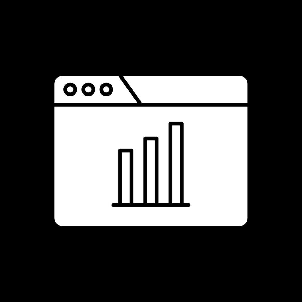 Web Traffic Glyph Inverted Icon vector