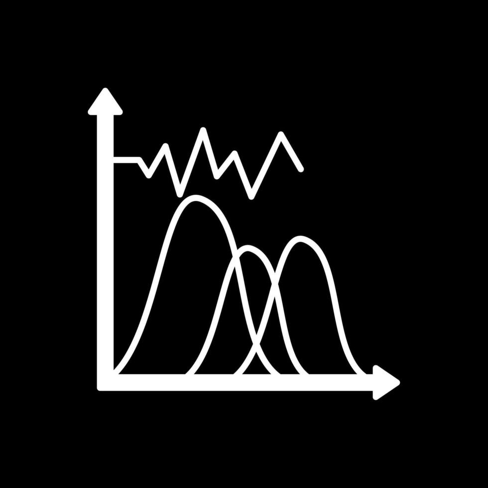 ola gráfico glifo invertido icono vector