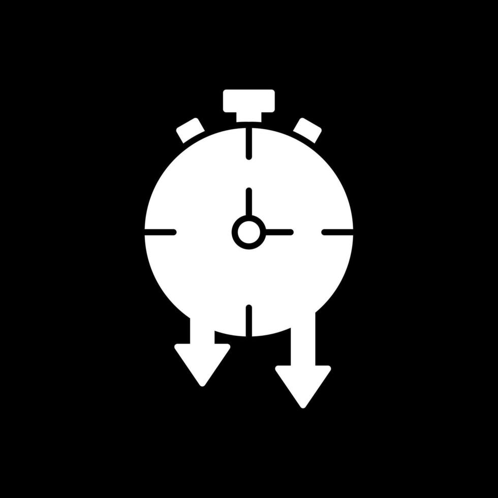 Timer Glyph Inverted Icon vector