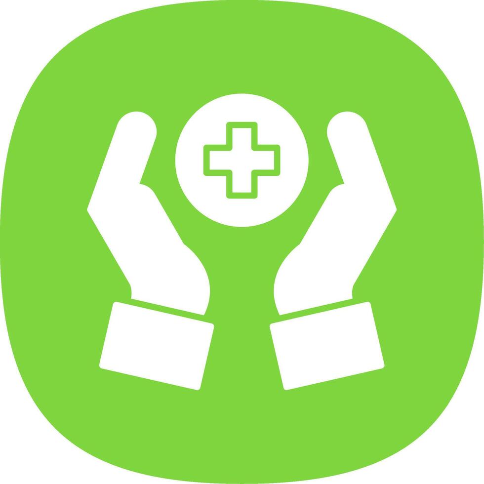Health Care Glyph Curve Icon vector