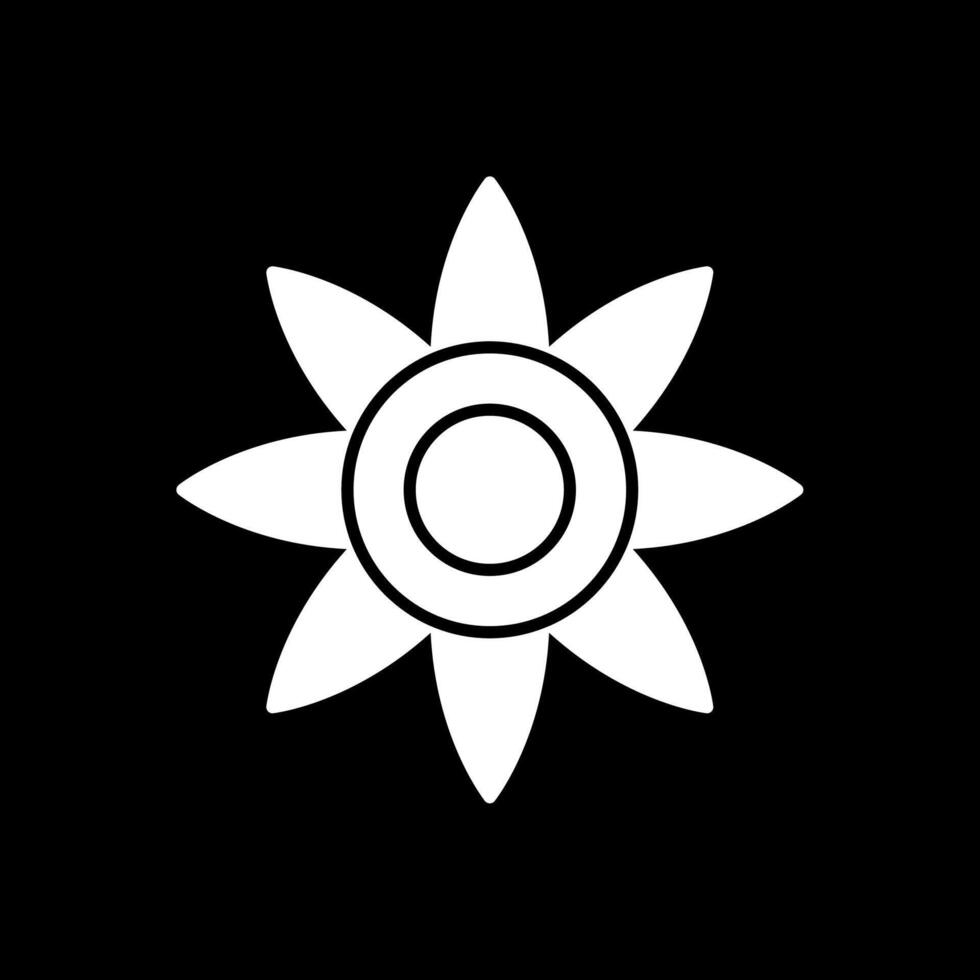 Poinsettia Glyph Inverted Icon vector