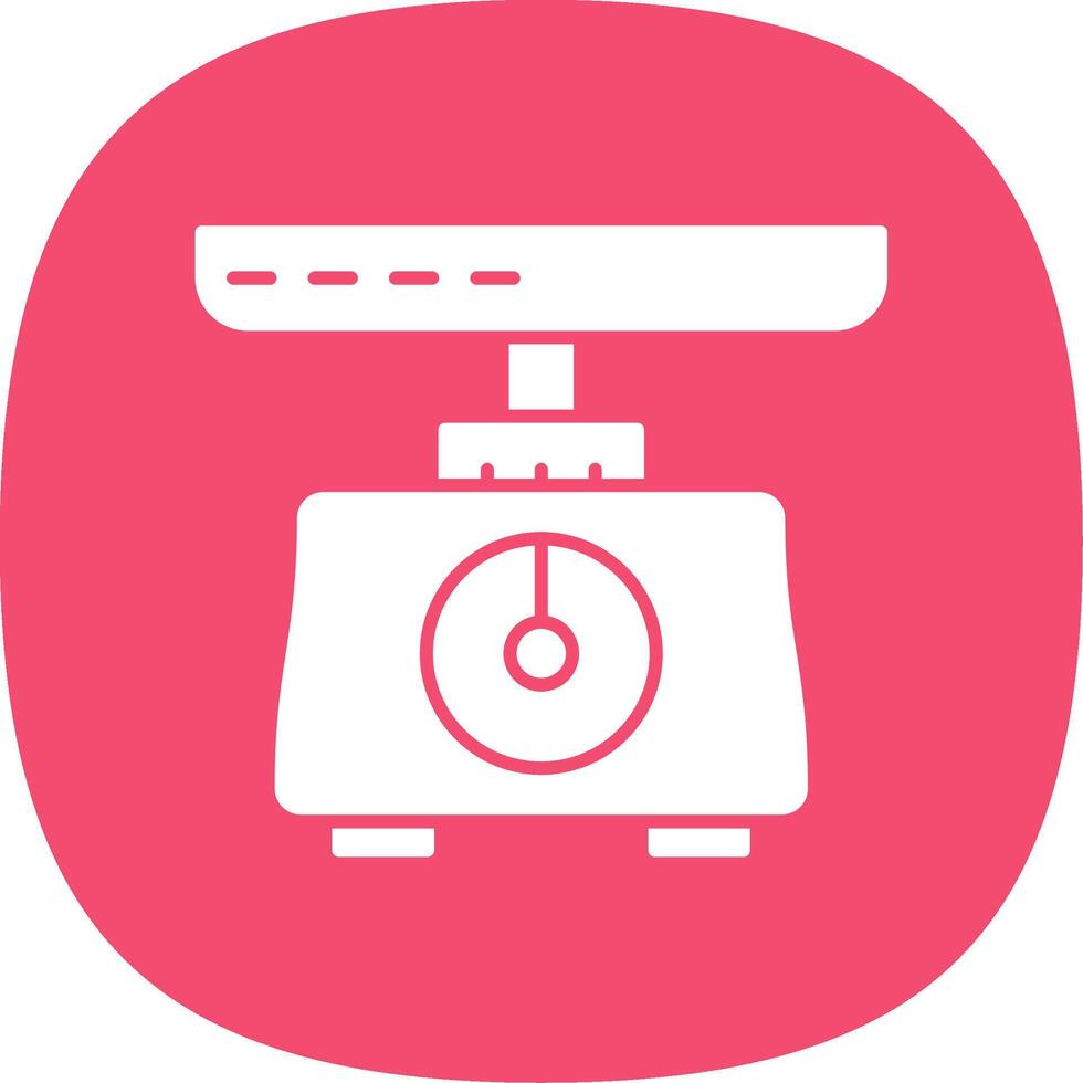 Weighing Scale Glyph Curve Icon vector