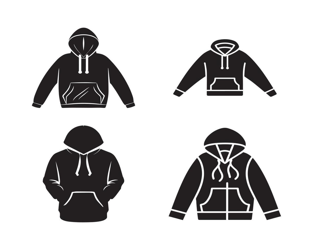 hoodie silhouette icon graphic logo design vector