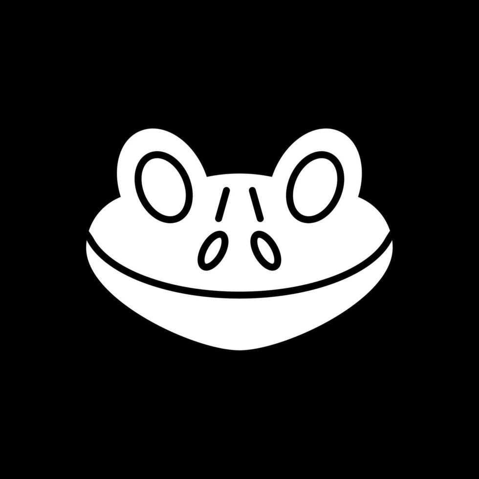 Frog Glyph Inverted Icon vector