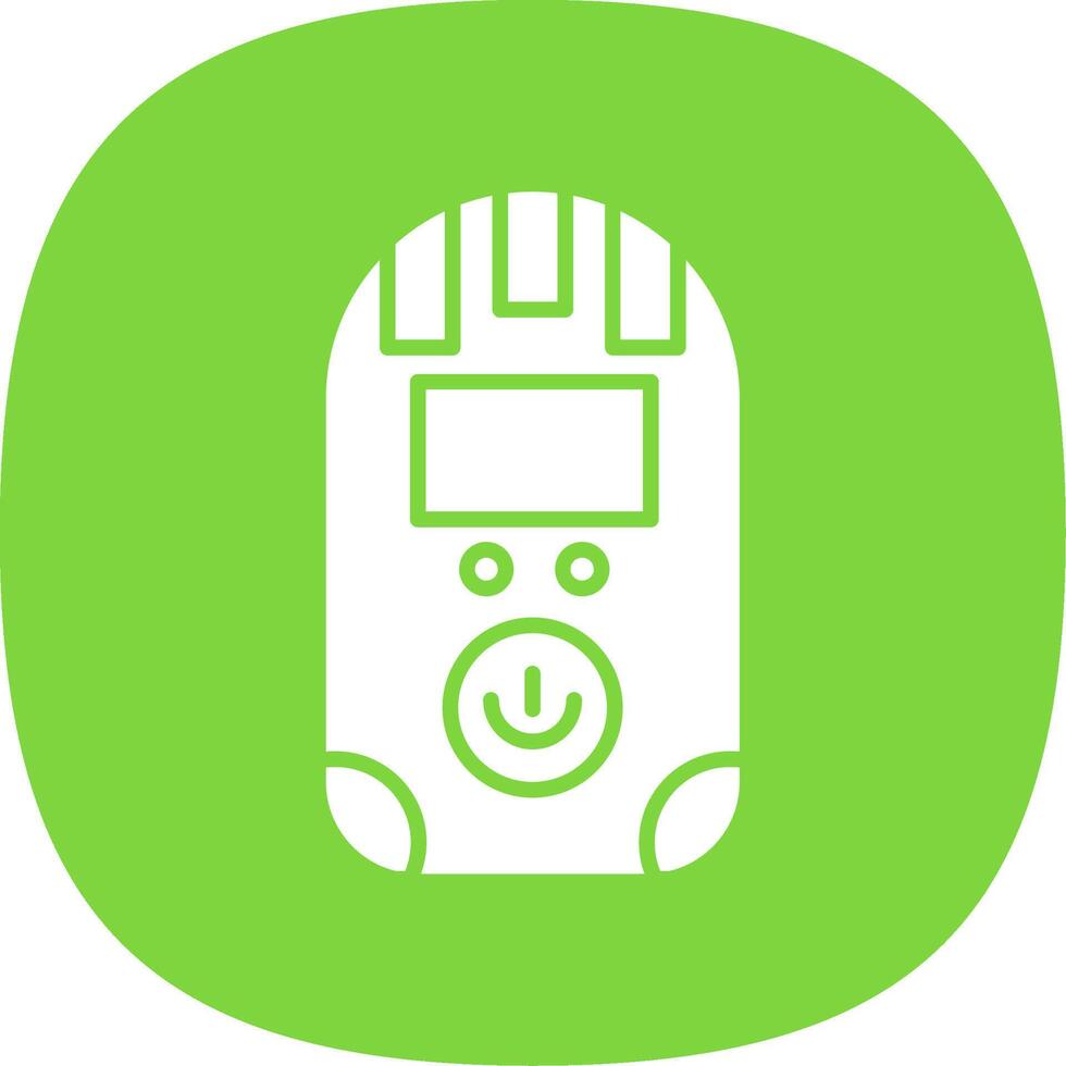 Dosimeter Glyph Curve Icon vector