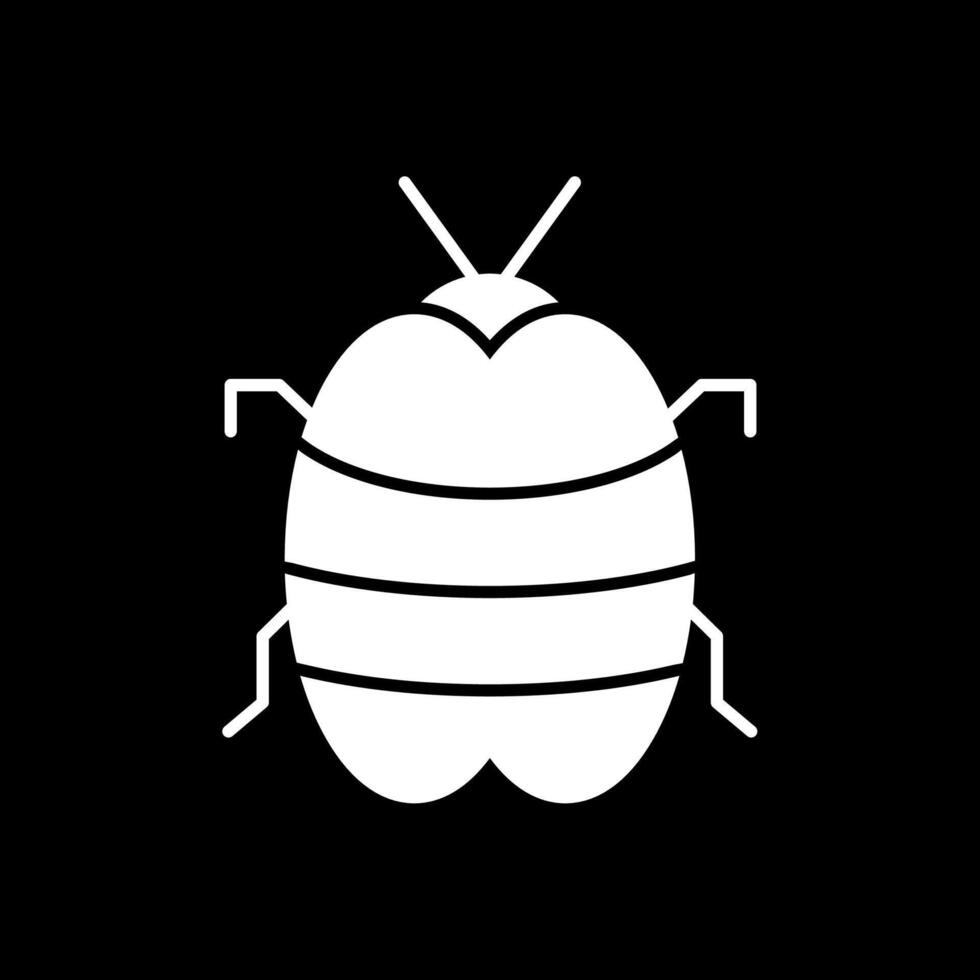 Bug Glyph Inverted Icon vector