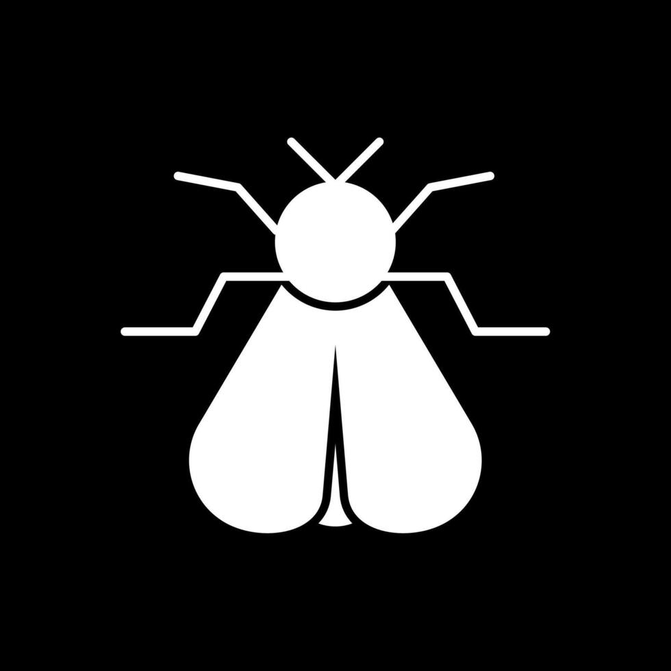 Moth Glyph Inverted Icon vector