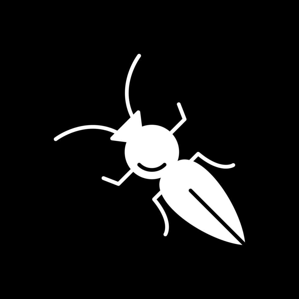 Formicidae Glyph Inverted Icon vector