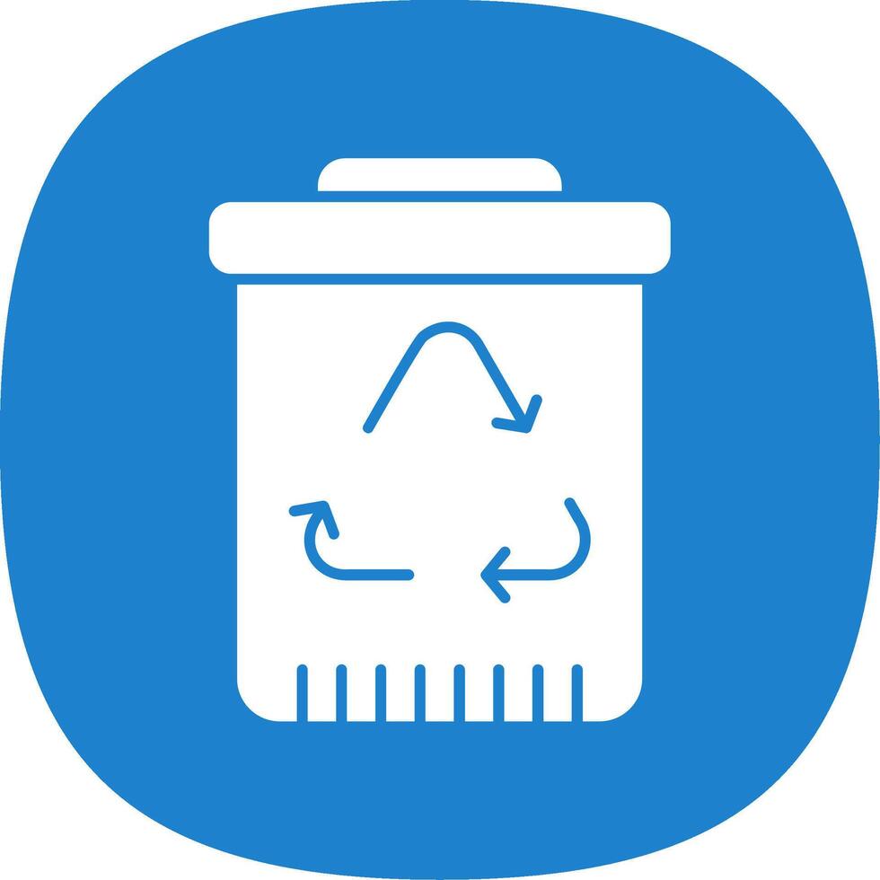 Recycling Glyph Curve Icon vector