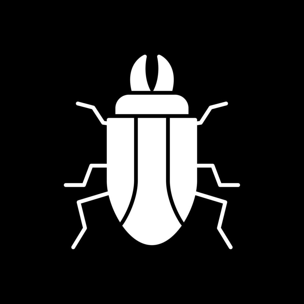 Beetle Glyph Inverted Icon vector